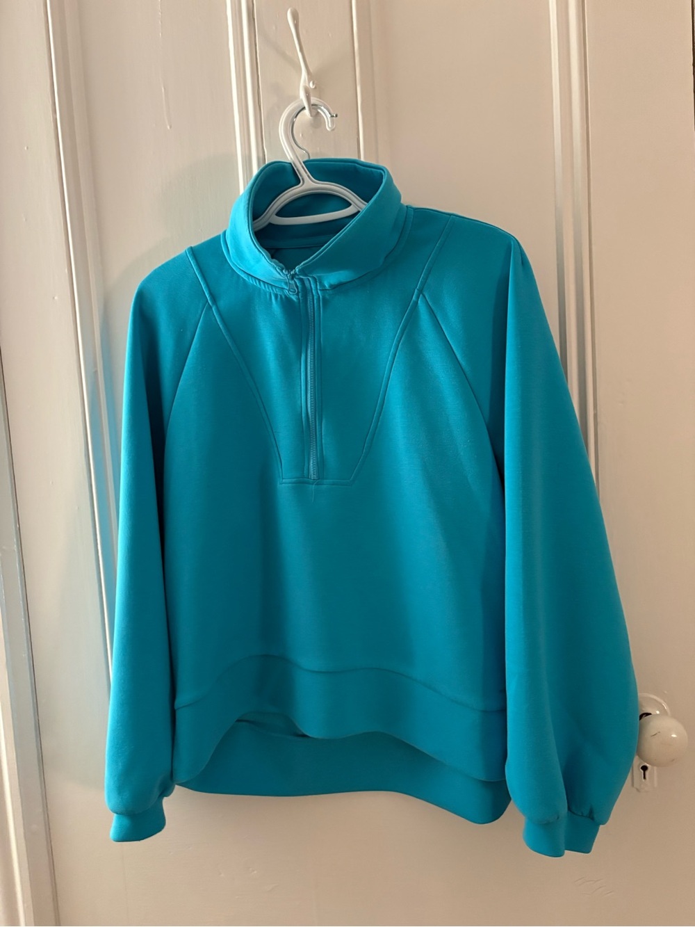 Mondetta Women's Teal Quarter-Zip Pullover Turtleneck Sweater